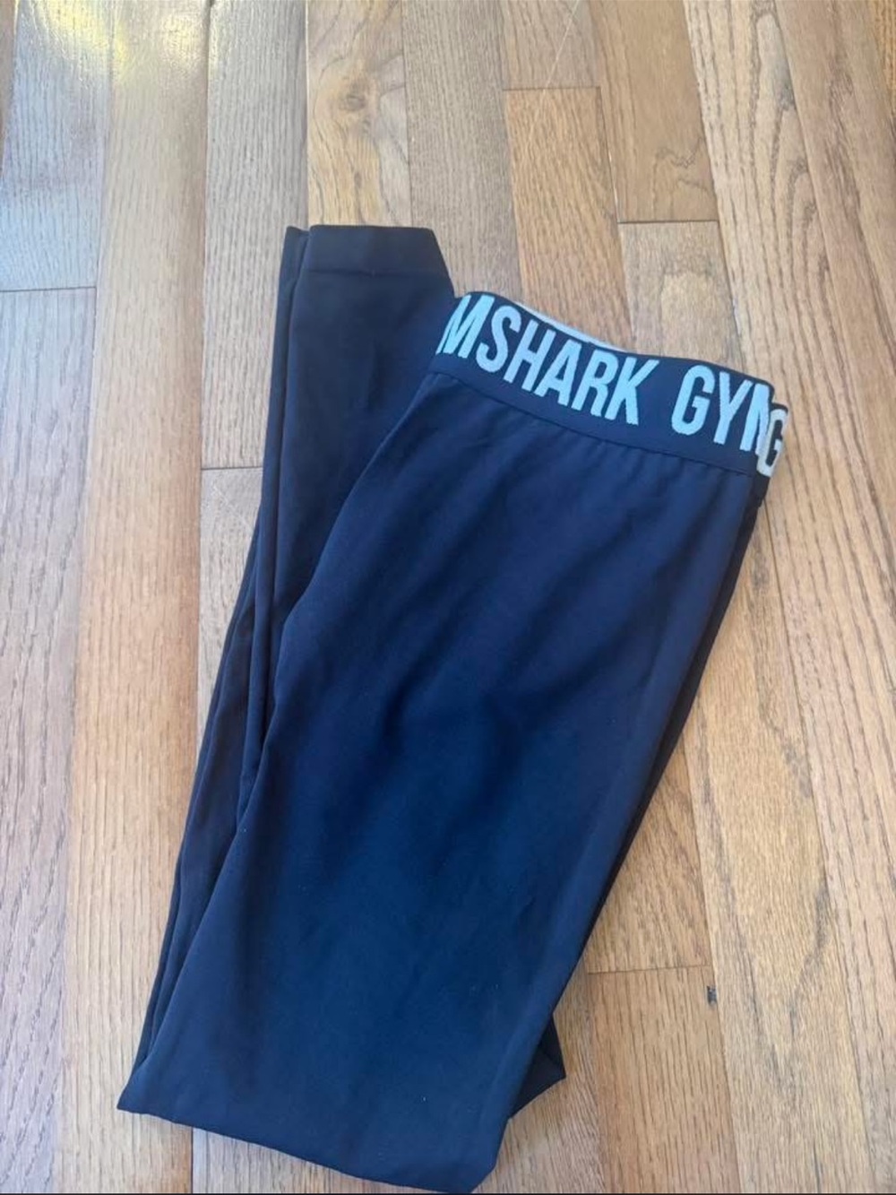 Gymshark Black Leggings with Branded Elastic Waistband